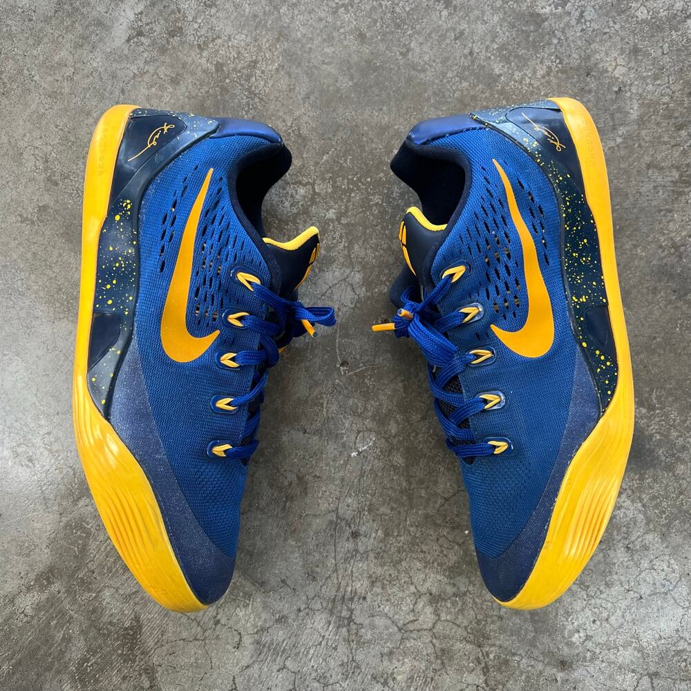 Nike Kobe 9 EM GS Gym Blue University Gold 7Y / Women’s 8.5 Warriors - Picture 12 of 12
